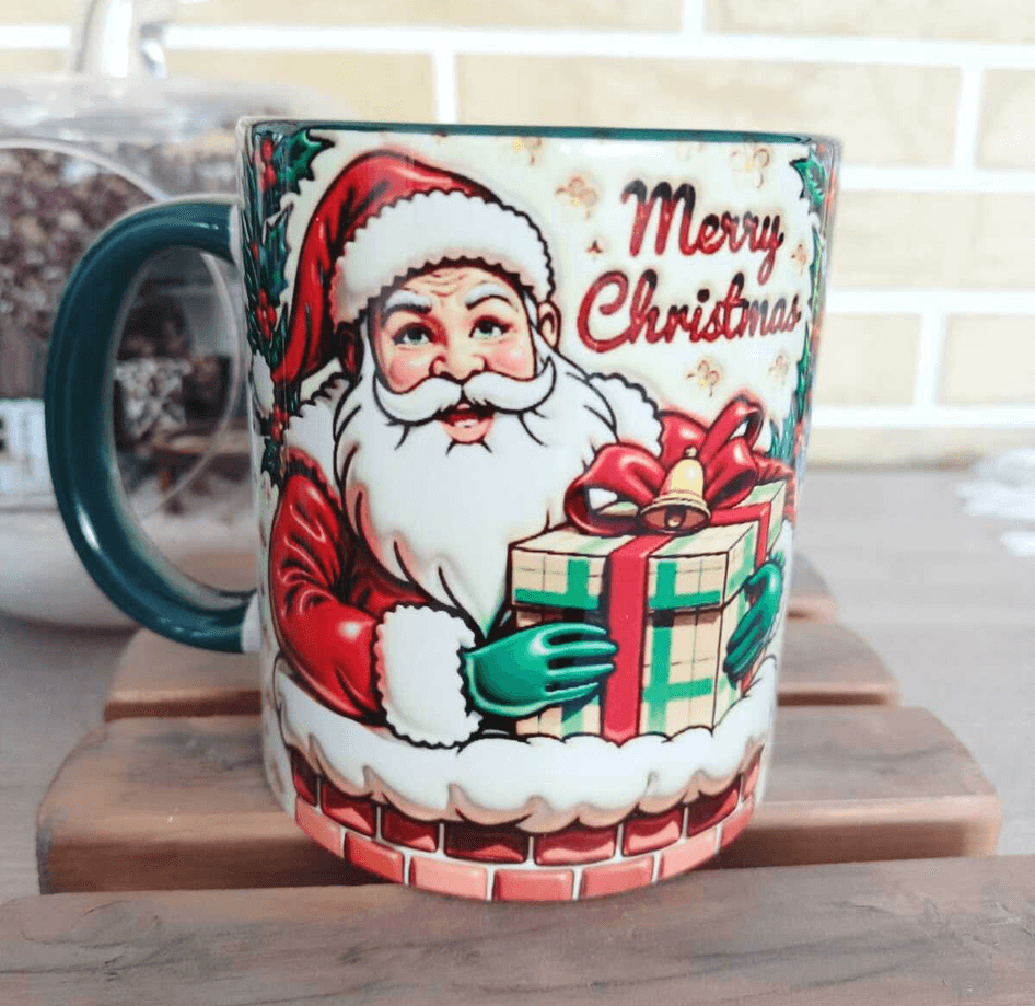 Noel Baba Büyük Boy Porselen Kupa