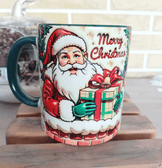 Noel Baba Büyük Boy Porselen Kupa