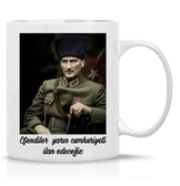 Atatürk Cumhuriyet özel tasarım büyük boy porselen kupa