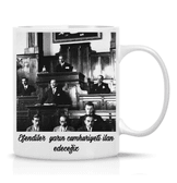 Atatürk Cumhuriyet özel tasarım büyük boy porselen kupa