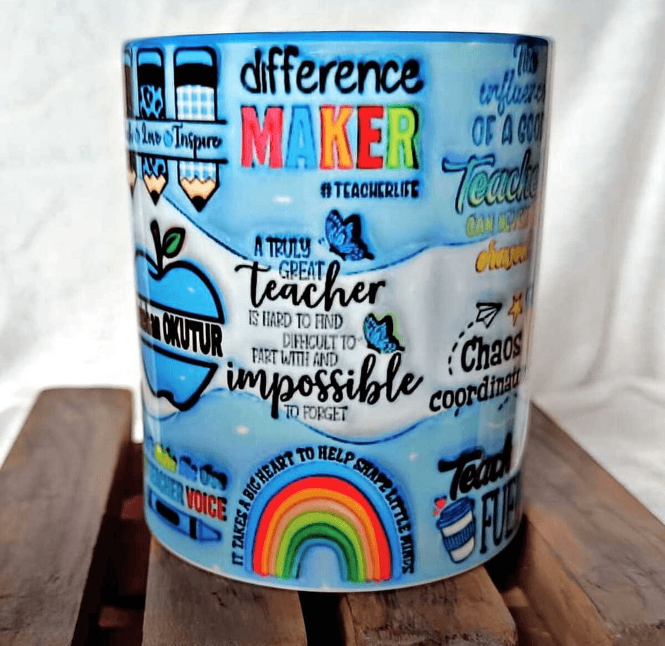 Öğretmenler Günü Özel Kişiselleştirilebilir Tasarım Baskı Büyük Boy Kupa