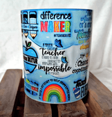 Öğretmenler Günü Özel Kişiselleştirilebilir Tasarım Baskı Büyük Boy Kupa