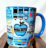 Öğretmenler Günü Özel Kişiselleştirilebilir Tasarım Baskı Büyük Boy Kupa