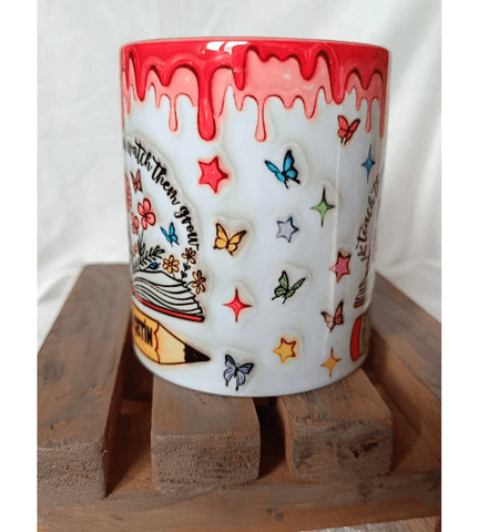 Kitap Öğretmenler Günü Özel Kişiselleştirilebilir Tasarım Baskı Büyük Boy Kupa