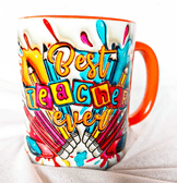 Öğretmenler Günü Özel Tasarım Baskı Büyük Boy Kupa