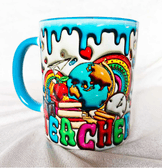 Öğretmenler Günü Özel Tasarım Baskı Büyük Boy Kupa