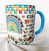 Öğretmenler Günü Özel Tasarım Baskı Büyük Boy Kupa