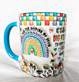 Öğretmenler Günü Özel Tasarım Baskı Büyük Boy Kupa