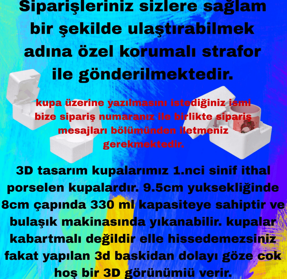 Öğretmenler Günü Özel Tasarım Baskı Büyük Boy Kupa