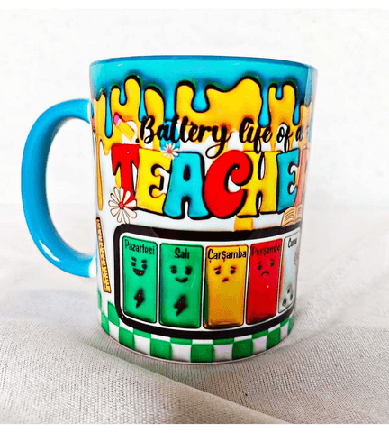 Öğretmenler Günü Özel Tasarım Baskı Büyük Boy Kupa