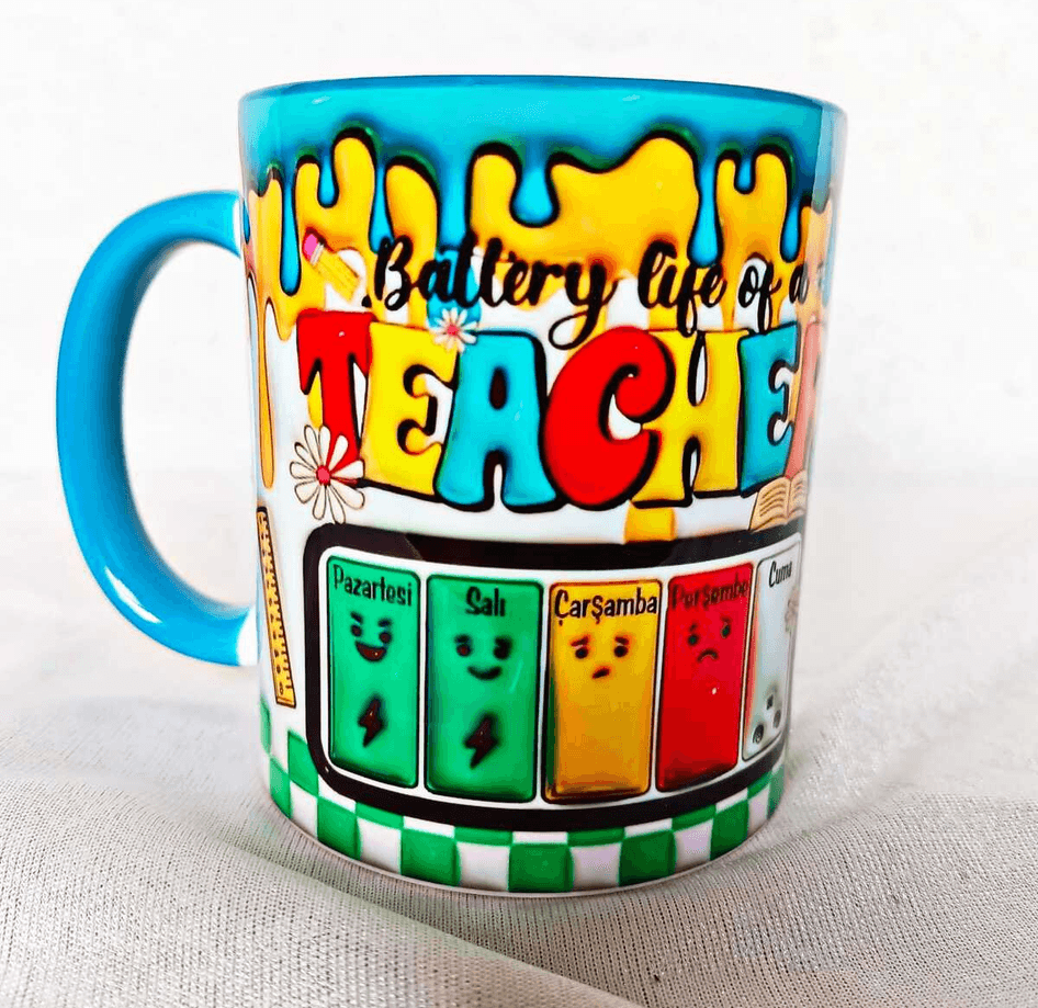 Öğretmenler Günü Özel Tasarım Baskı Büyük Boy Kupa