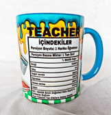 Öğretmenler Günü Özel Tasarım Baskı Büyük Boy Kupa