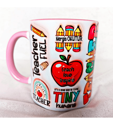 Öğretmenler Günü Özel Kişiselleştirilebilir Tasarım Baskı Büyük Boy Kupa