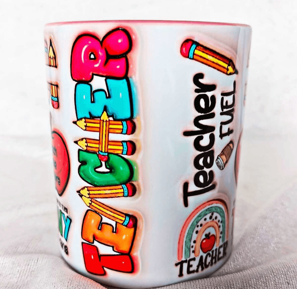 Öğretmenler Günü Özel Kişiselleştirilebilir Tasarım Baskı Büyük Boy Kupa