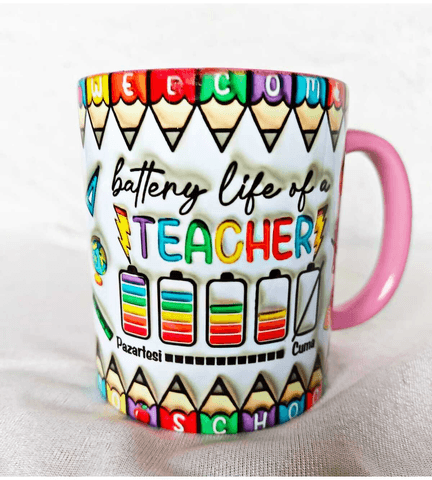 Öğretmenler Günü Özel Tasarım Baskı Büyük Boy Kupa