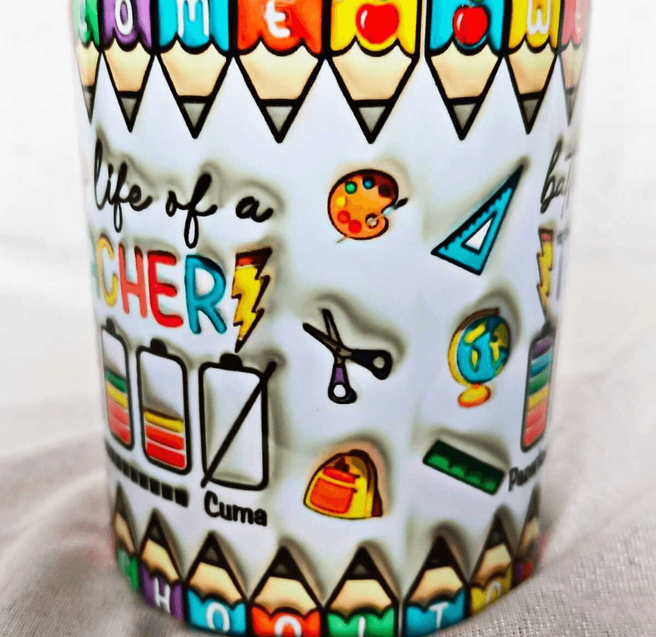 Öğretmenler Günü Özel Tasarım Baskı Büyük Boy Kupa