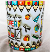 Öğretmenler Günü Özel Tasarım Baskı Büyük Boy Kupa