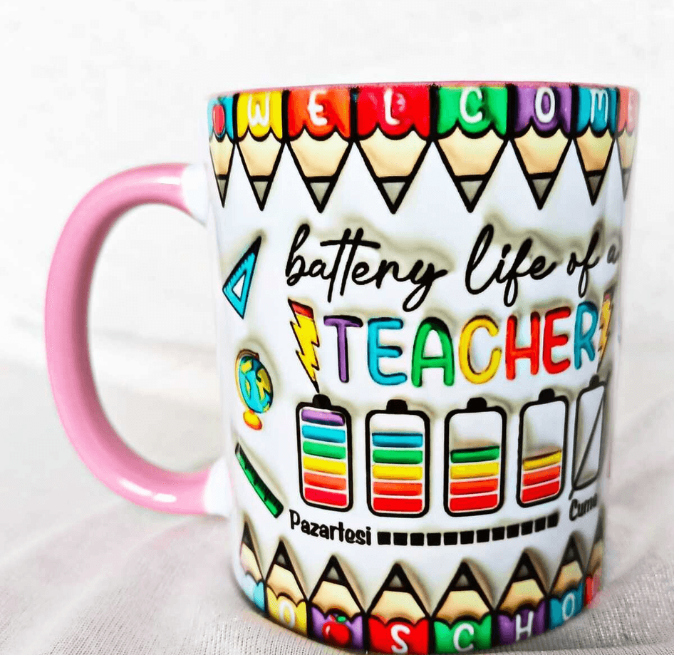 Öğretmenler Günü Özel Tasarım Baskı Büyük Boy Kupa