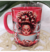 Kahvekolik vintage baskı büyük boy kupa