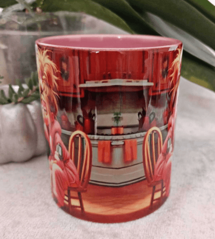 Kahve bağımlısı vintage baskı büyük boy kupa