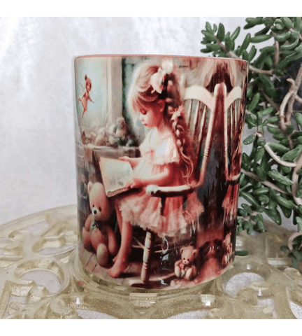 Oyun odası vintage baskı büyük boy kupa