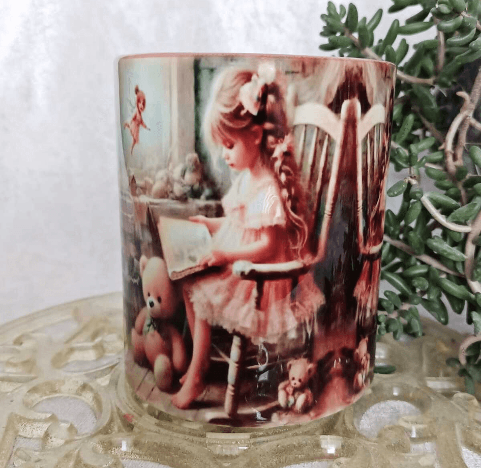 Oyun odası vintage baskı büyük boy kupa