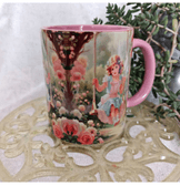 Salıncak keyfi vintage baskı büyük boy kupa