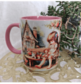 Oyun zamanı vintage baskı büyük boy kupa