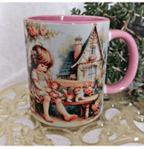 Oyun zamanı vintage baskı büyük boy kupa