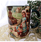 Patika yol vintage baskı büyük boy kupa