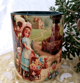 Patika yol vintage baskı büyük boy kupa