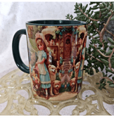 Patika yol vintage baskı büyük boy kupa