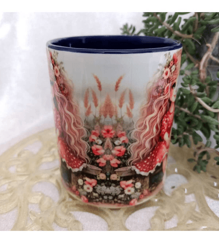 Deniz feneri vintage baskı büyük boy kupa