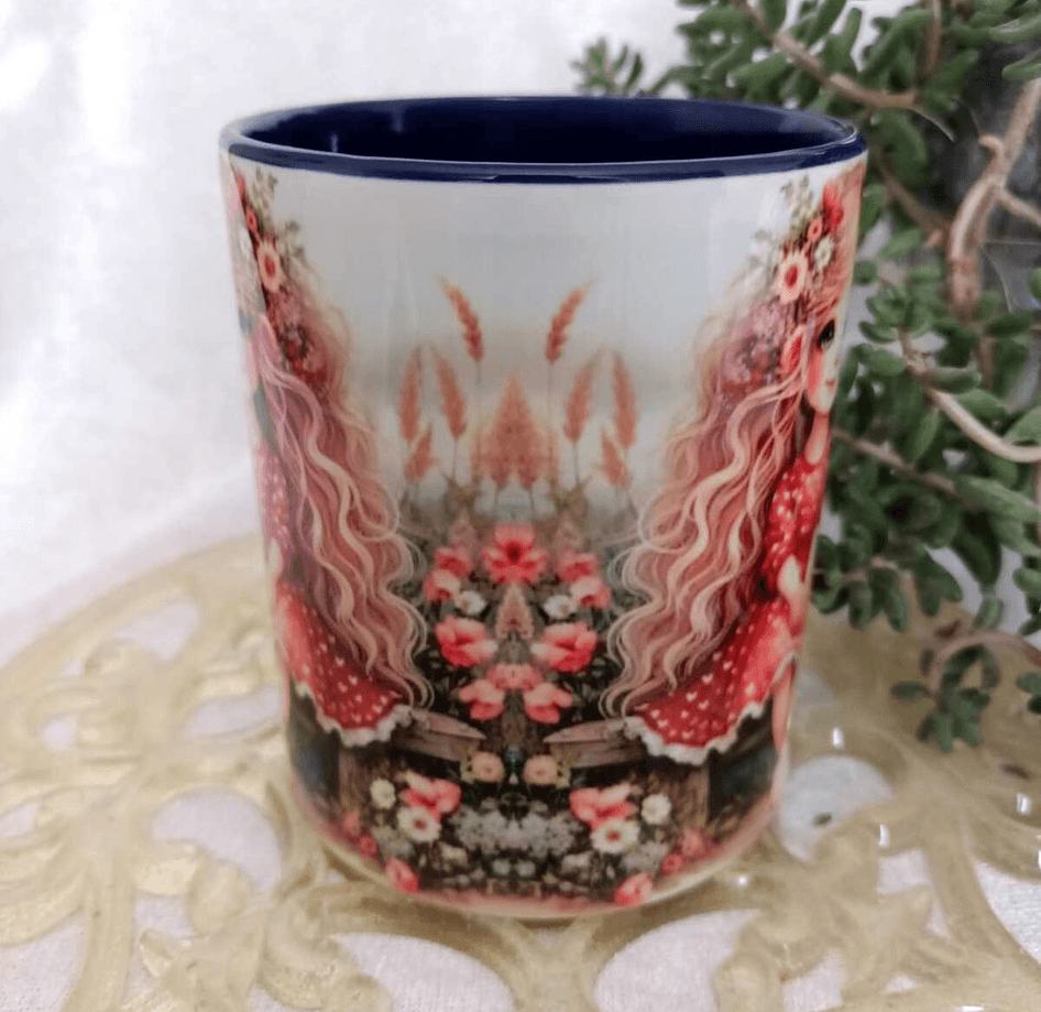 Deniz feneri vintage baskı büyük boy kupa