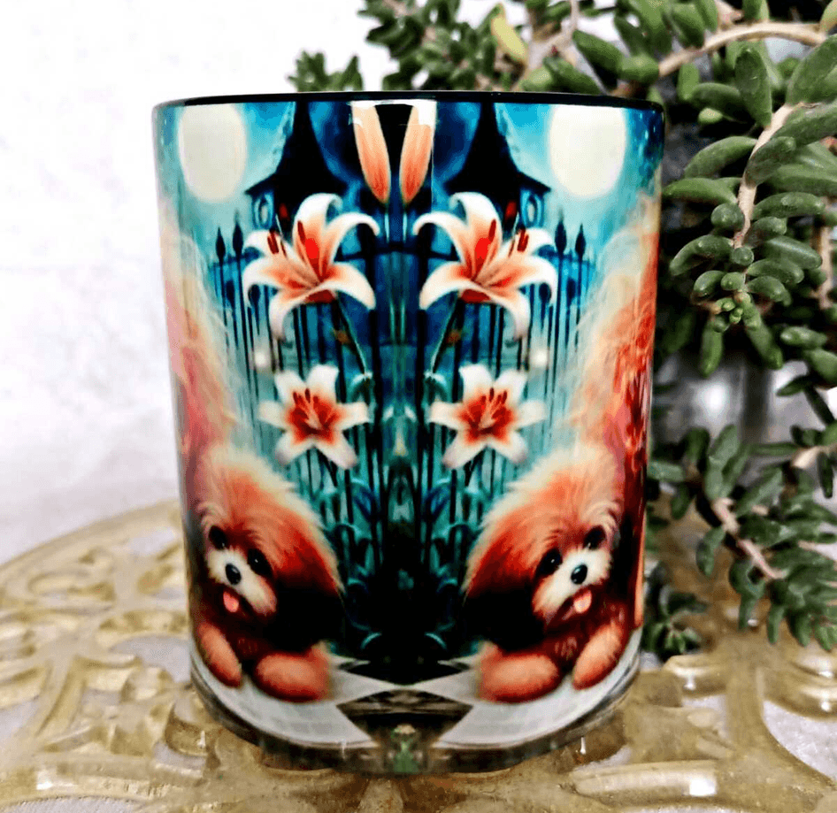 Sevimli dostlar vintage baskı büyük boy kupa