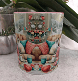 Kış günü vintage baskı büyük boy kupa