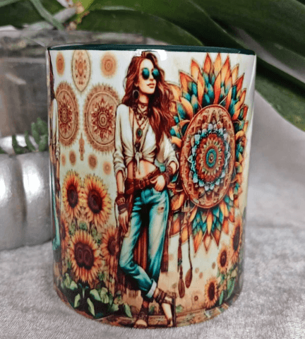 Otantik vintage baskı büyük boy kupa