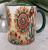 Otantik vintage baskı büyük boy kupa