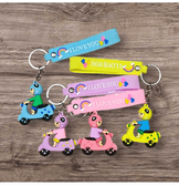 Scooter sarı silikon lüks anahtarlık çanta aksesuar