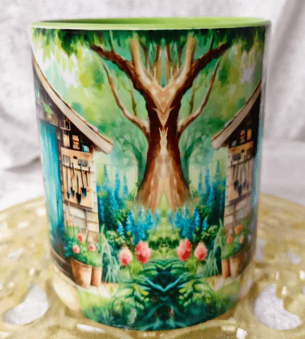 Ormanda huzur vintage baskı büyük boy kupa