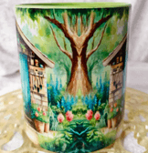 Ormanda huzur vintage baskı büyük boy kupa