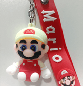 Süper mario kırmızı silikon lüks anahtarlık çanta aksesuar
