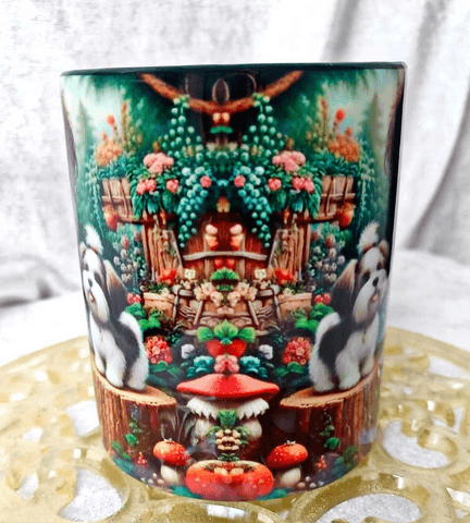 Sevimli selfie vintage baskı büyük boy kupa