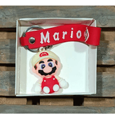 Süper mario kırmızı silikon lüks anahtarlık çanta aksesuar