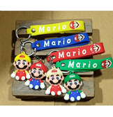 Süper mario kırmızı silikon lüks anahtarlık çanta aksesuar