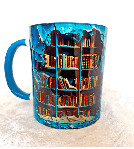 Kitap Kitaplık 3d Baskı Büyük Boy Kupa