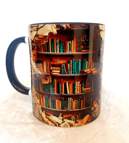 Kitap Kitaplık 3d Baskı Büyük Boy Kupa