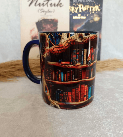 Kitap Kitaplık 3d Baskı Büyük Boy Kupa