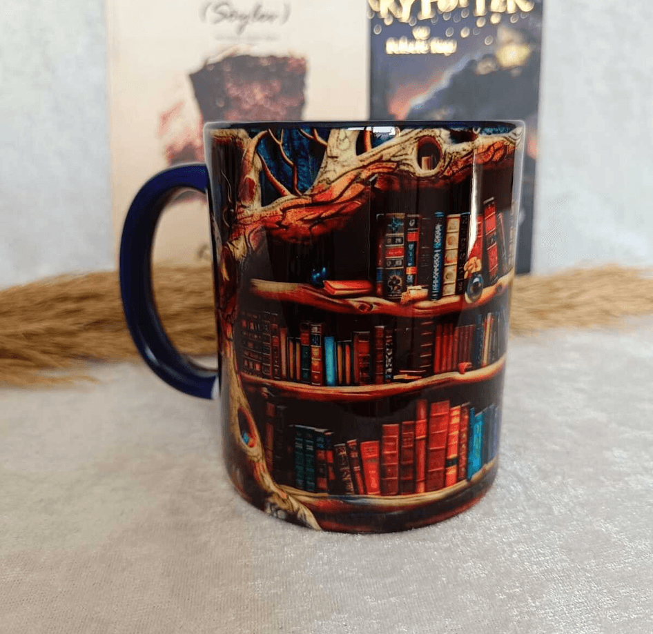 Kitap Kitaplık 3d Baskı Büyük Boy Kupa