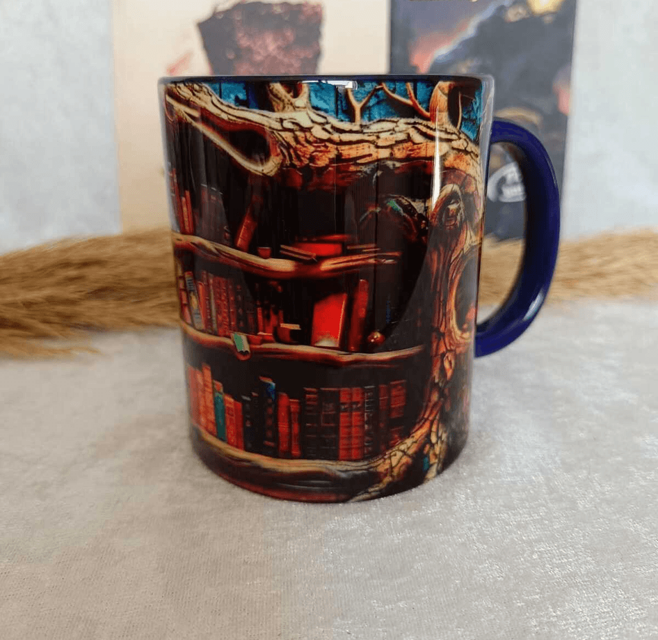 Kitap Kitaplık 3d Baskı Büyük Boy Kupa